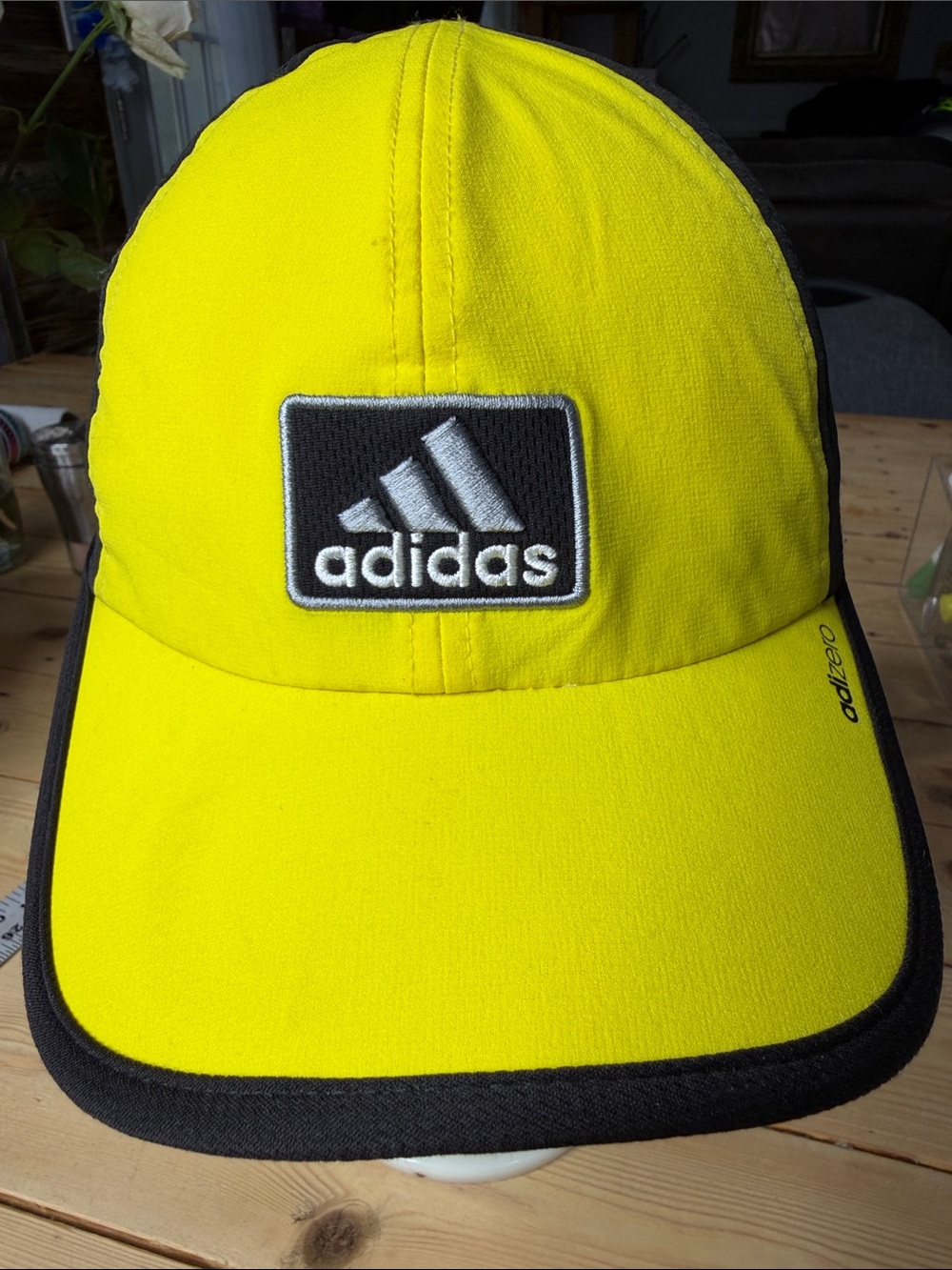adidas Men’s unisex  Bright Yellow  Cap with Black Trim one size fits all